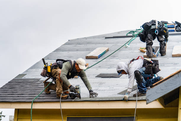 Professional Gutter Installation technician working in Lacombe, LA